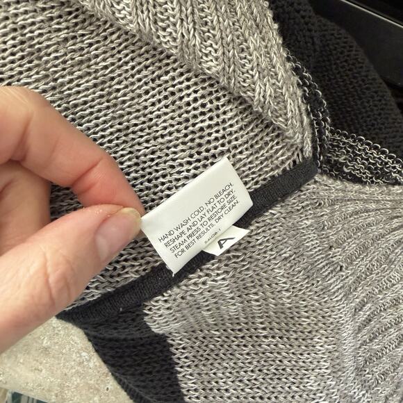 Eileen Fisher Woman Plus Size 2X Knit Sweater Tunic Organic Linen Popover Gray - Picture 5 of 12